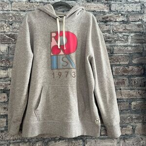 Roots Light Gray Heavyweight Fleece Hoodie in excellent condition smoke/pet free